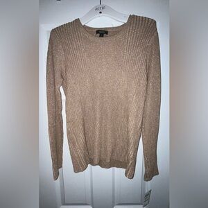 Alfani- Caramel Ribbed Knit Sweater